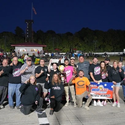 Scotty Gardner and crew in victory lane